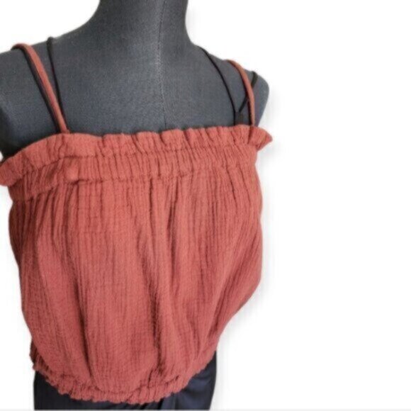 Anthropologie April Gauzy Tank Crimson Sz XL - Picture 5 of 12